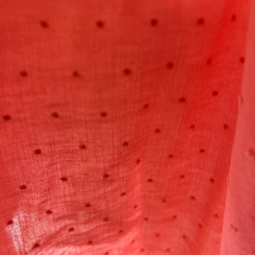 Old navy pinkish orange Swiss dot button shirt blouse size XL - Picture 3 of 4